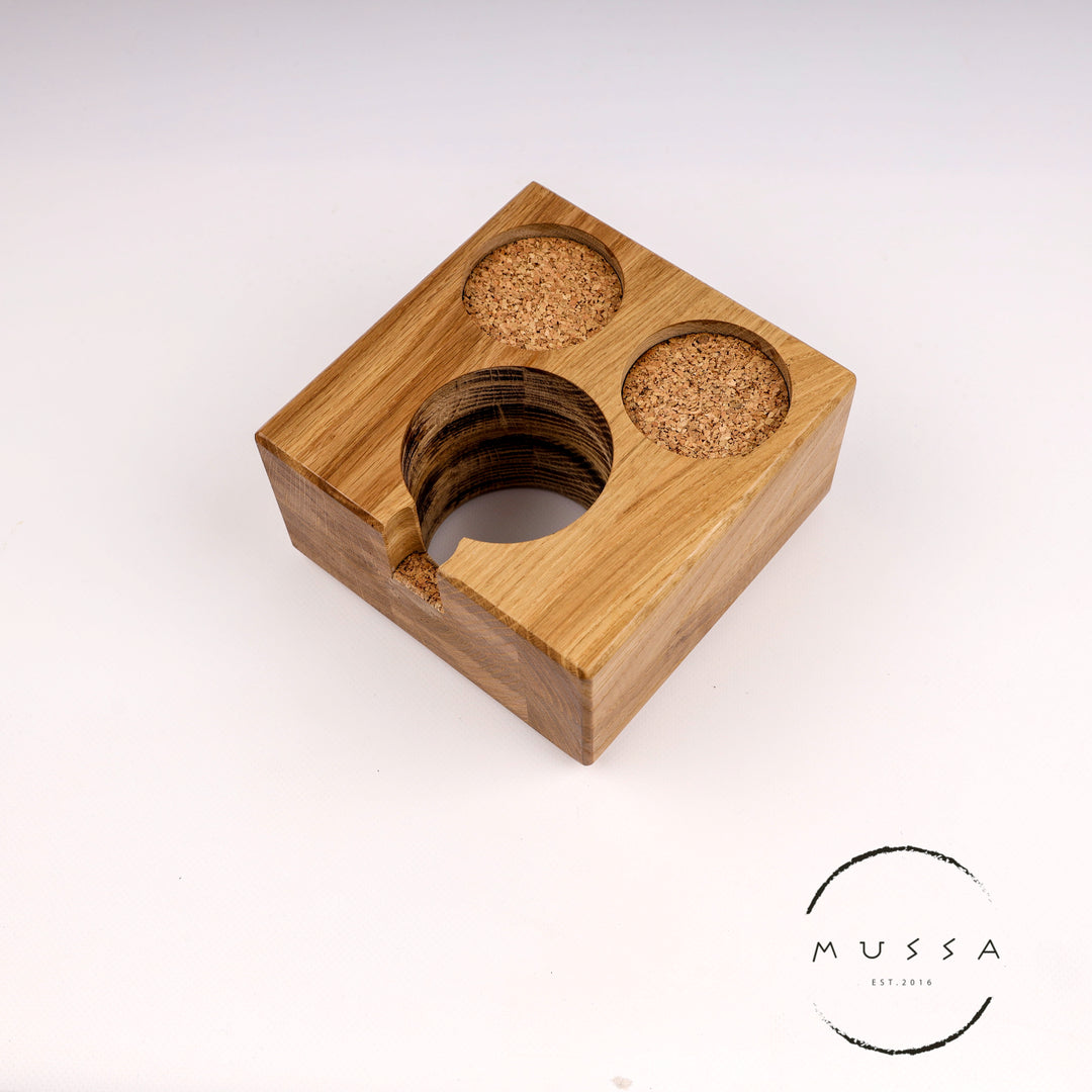 Oak tamper stand