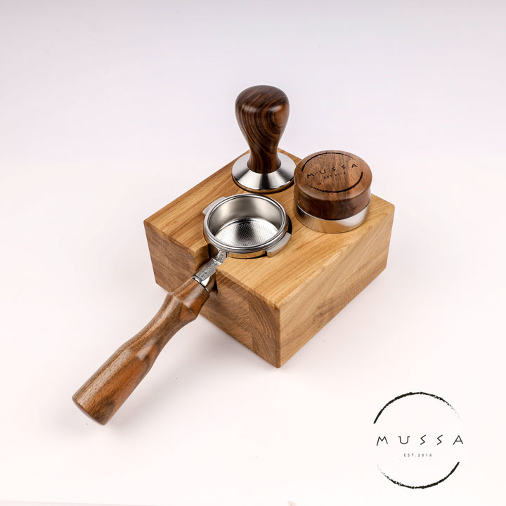 Oak tamper stand