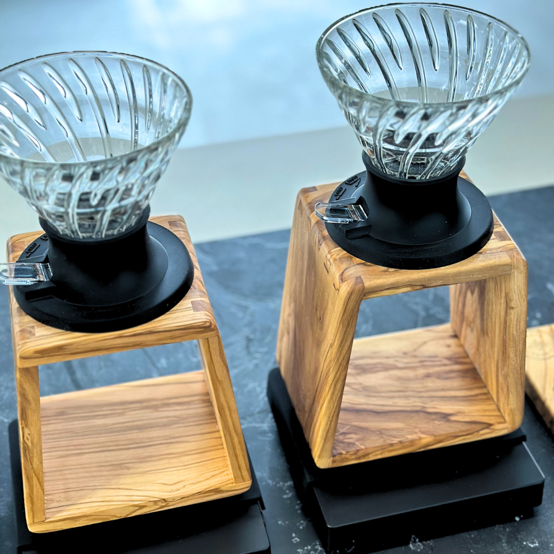 Olivewood Pour Over Coffee Stand