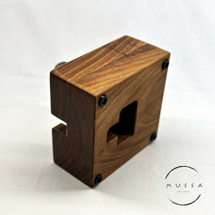 Walnut tamper stand