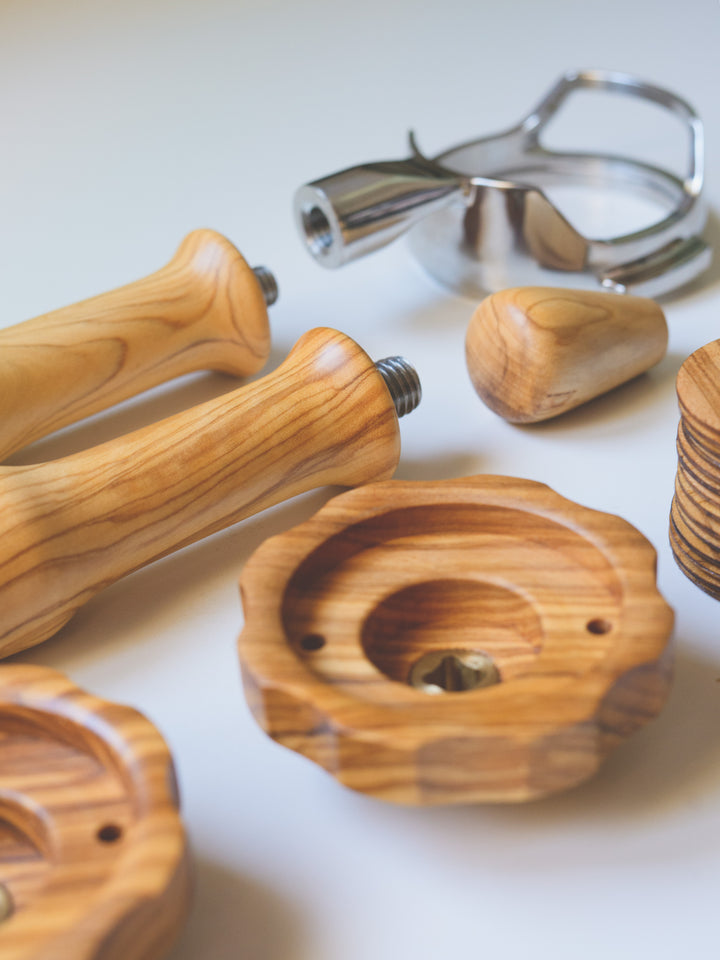 Rocket espresso kit (new design knobs) - wood selection