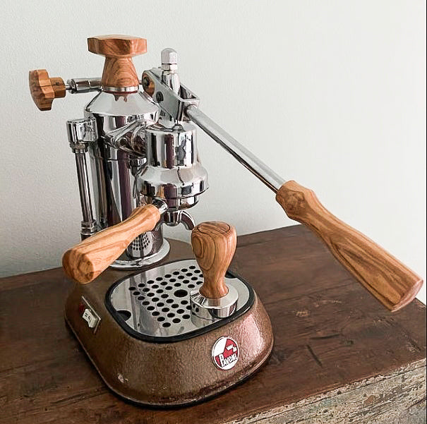 La Pavoni olivewood set